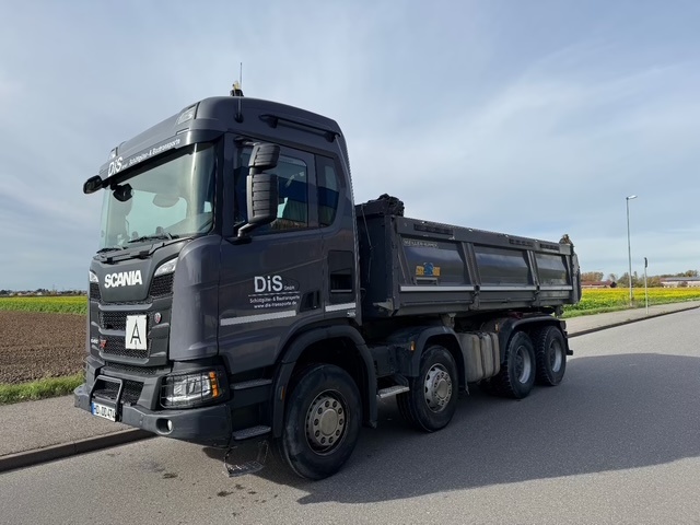 SCANIA R 450 XT 8x4 MEILLER třístranný sklápěč