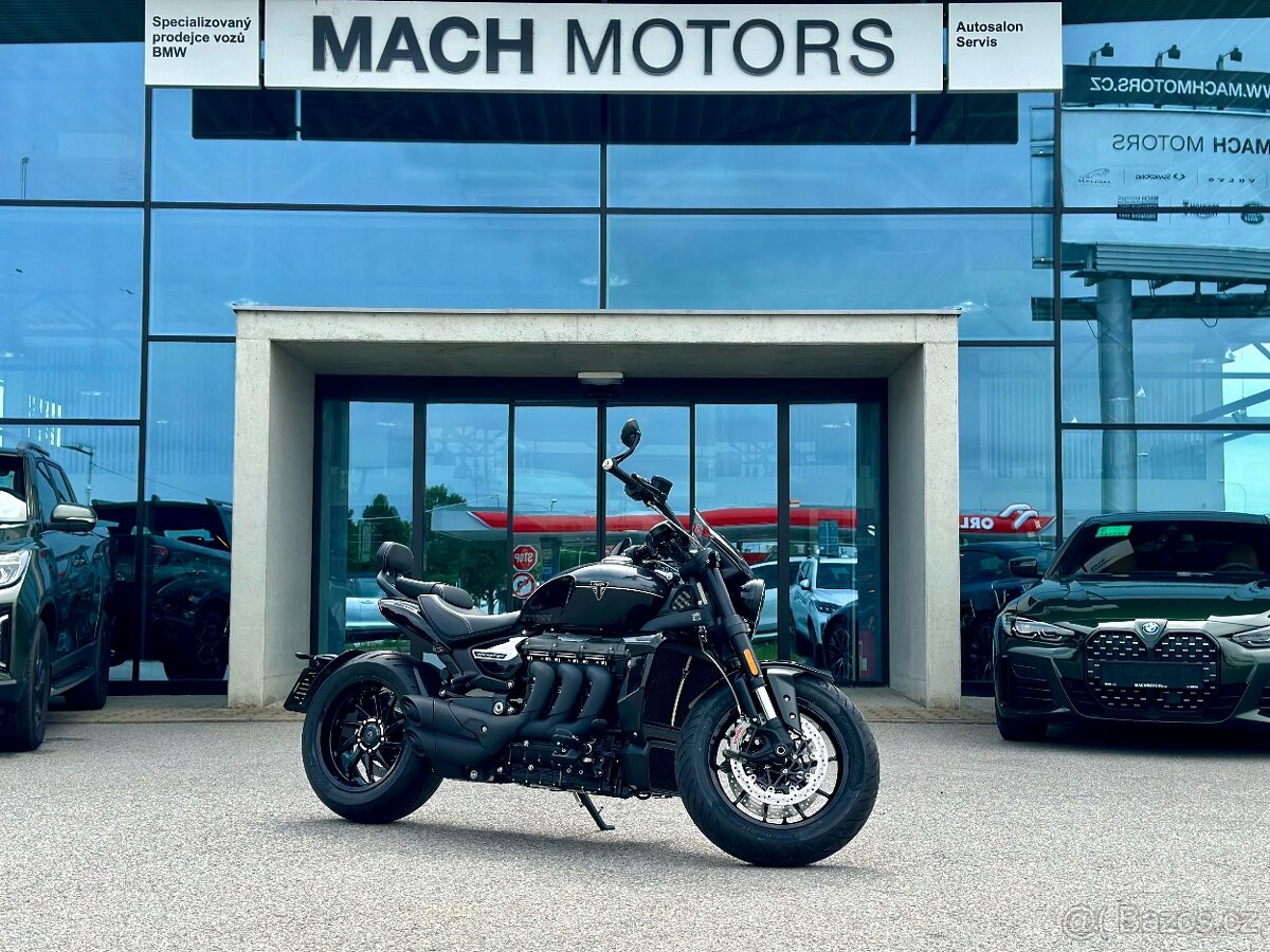 Nový Triumph Rocket 3 GT STORM sleva 50000,- Kč a Quickshift