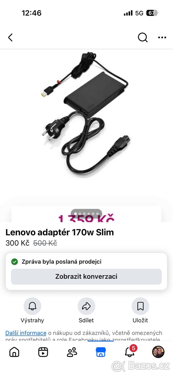 Lenovo adaptér 170W Slim