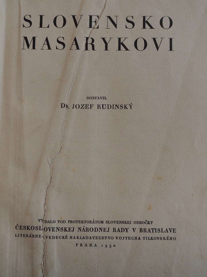 Slovensko Masarykovi, Praha 1930