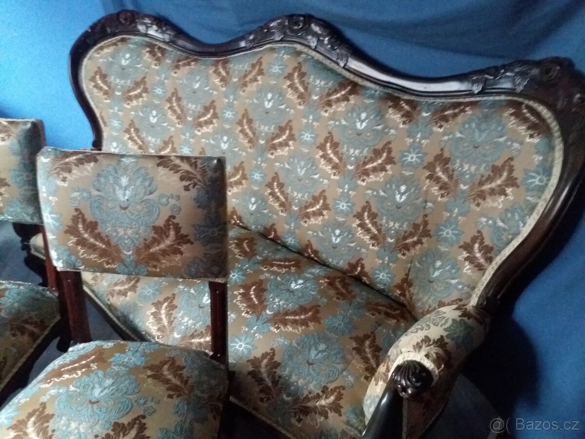 Starožitna sofa 2 křesla