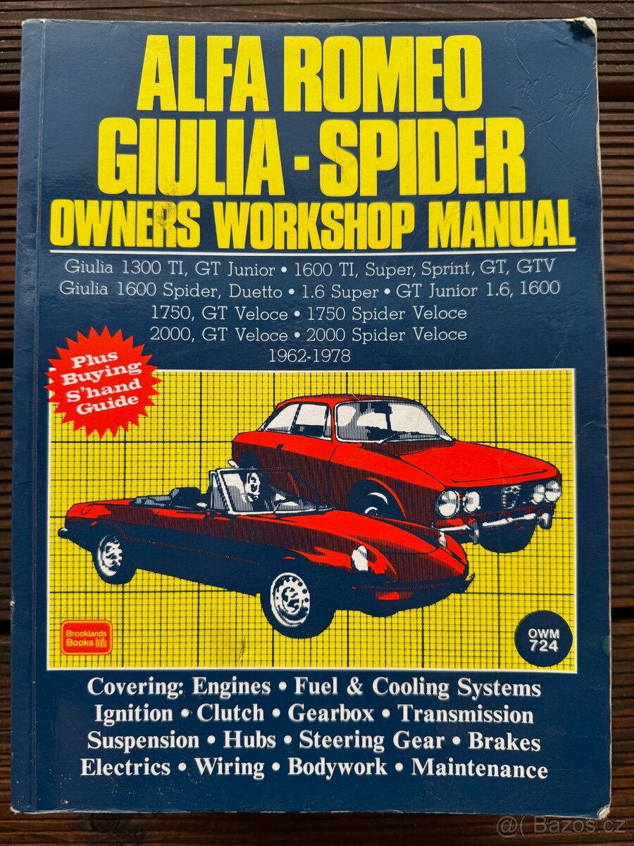ALFA ROMEO GIULIA GTV SPIDER originální montážní manual