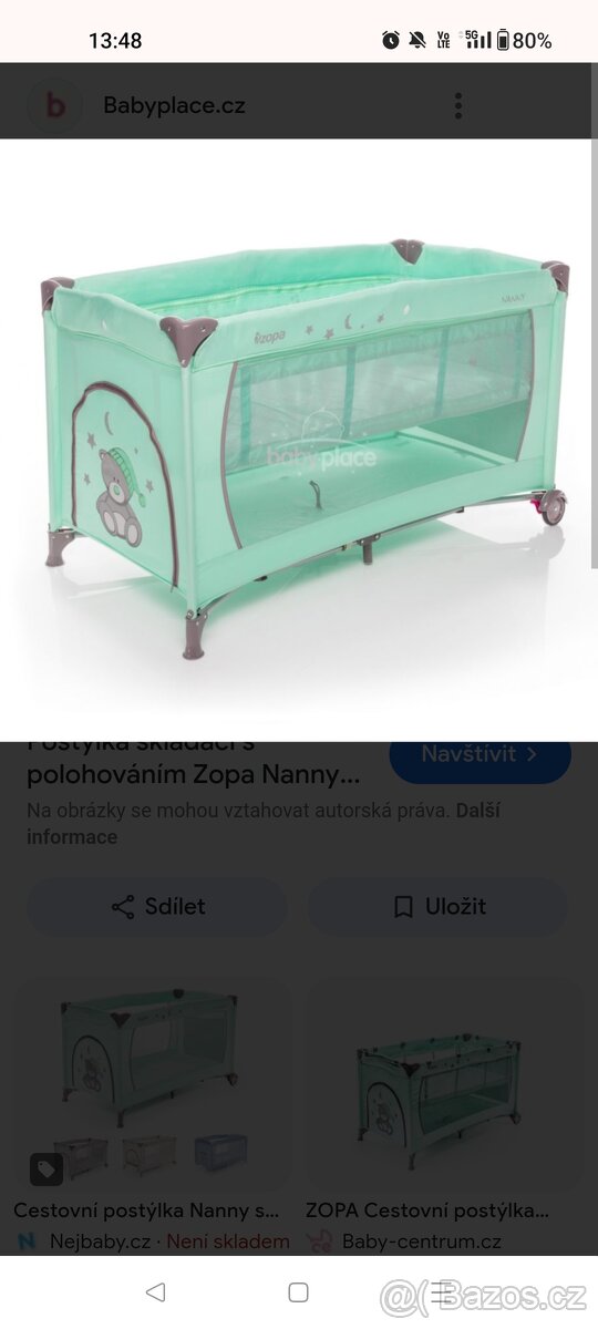 Cestovní postýlka Zopa
