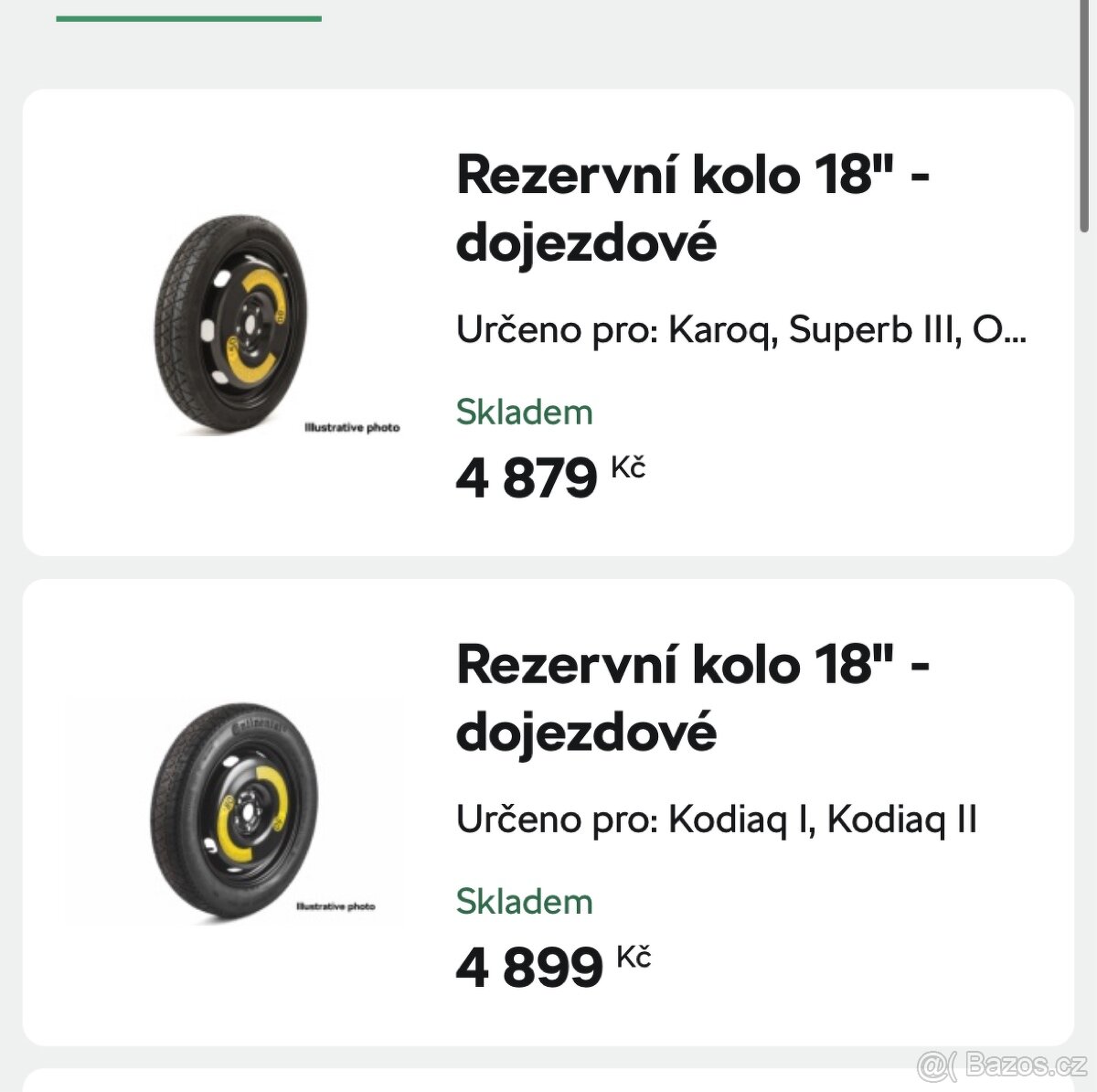 Rezervní kolo 18" - dojezdové