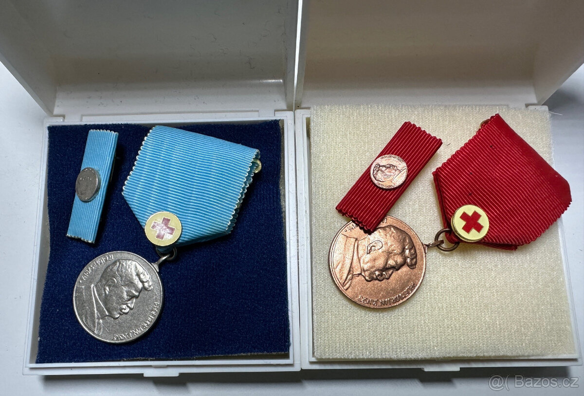Medaile dárce krve stříbrná a bronzová Janského