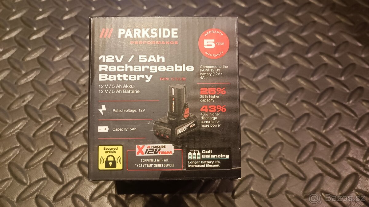 Akumulátor Parkside Performance 12V, 5Ah