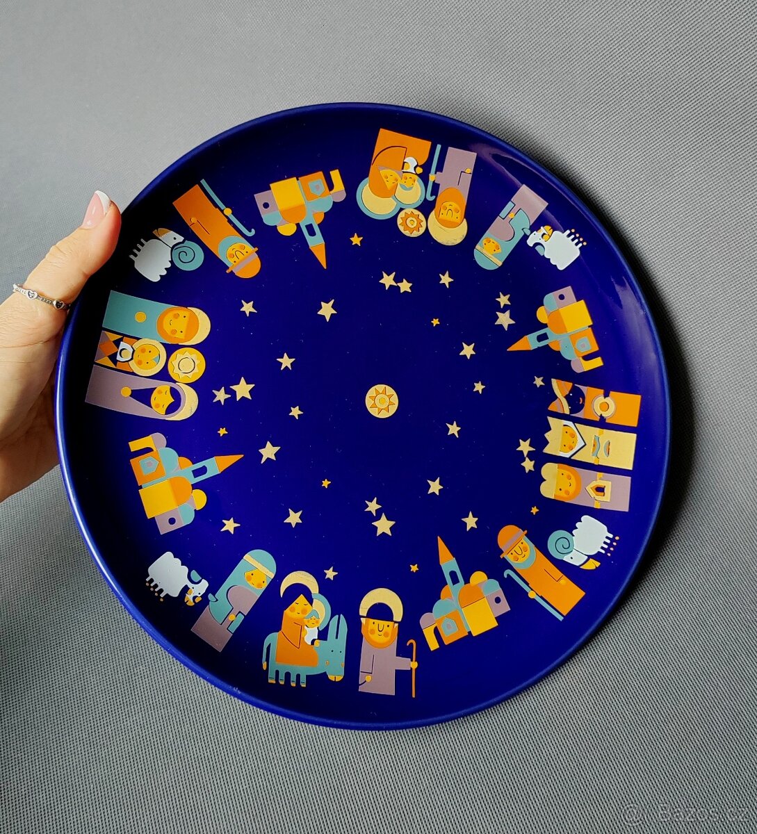 Nádherný porcelánový dekorační talíř od Sodahl "Bethlehem"