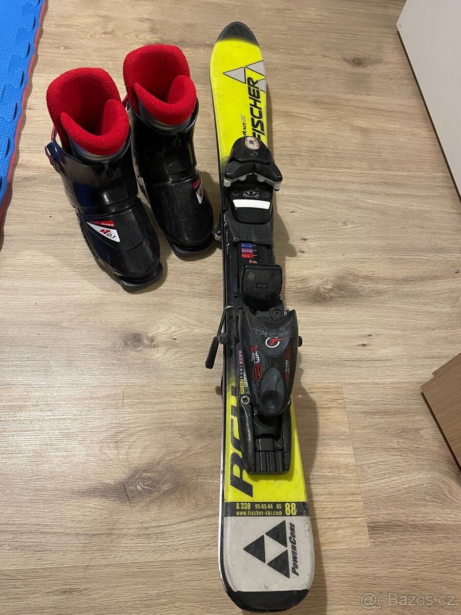 Dětský lyžařský set lyže 88 cm a boty 26-27