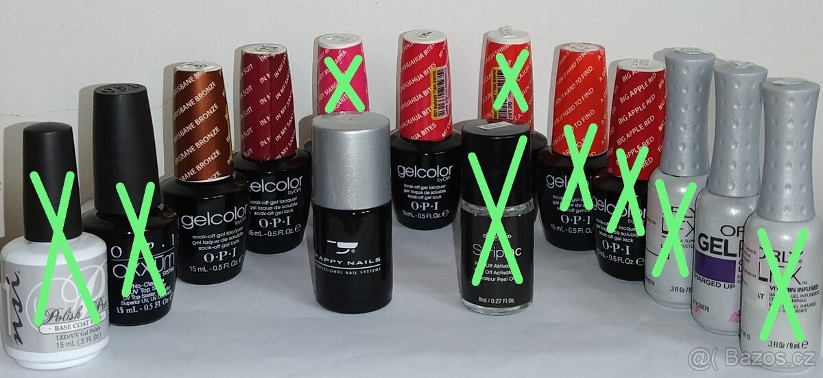 Gel lak - Orly a OPI/O.P.I, NSI, bond, alessandro aktivator