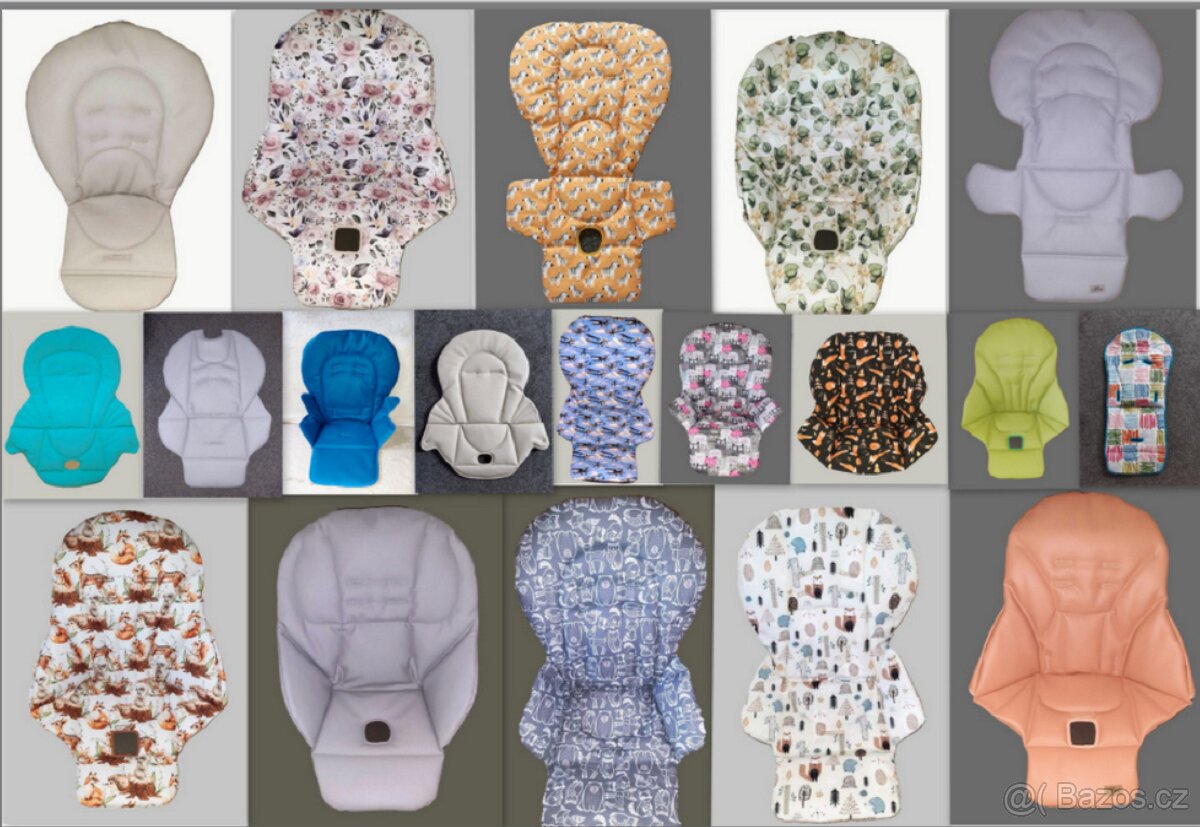 NOVÉ - NÁHRADNÍ POTAHY do DĚTSKÝCH JÍDELNÍCH ŽIDLIČEK