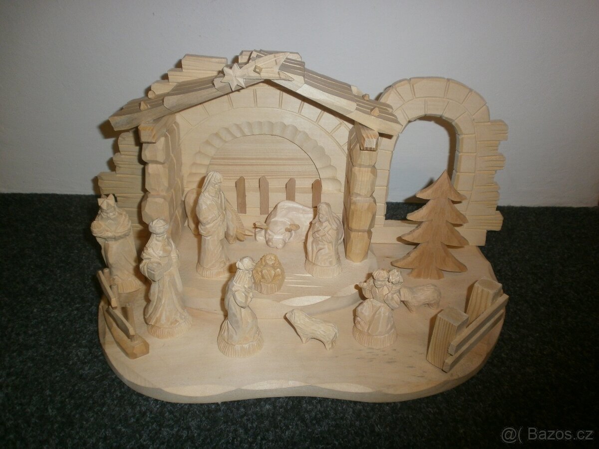 Český dřevěný betlém 14B6