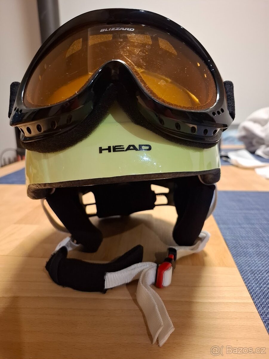 lyžařská přilba+brýle