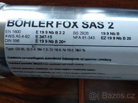 Svařovaci elektrody nerez Böhler FOX SAS 2