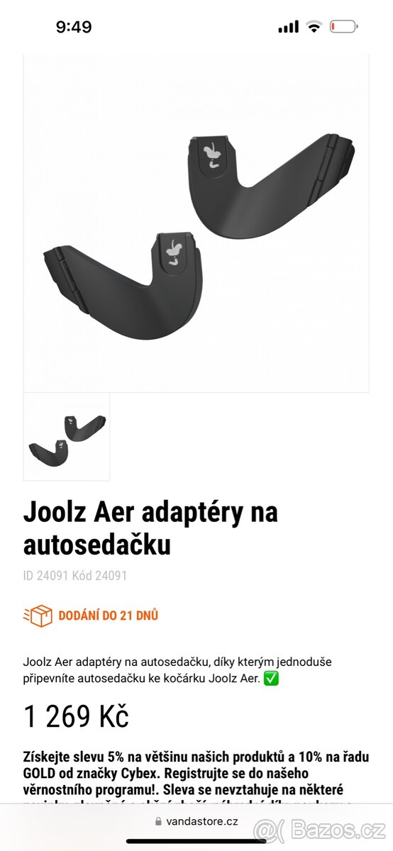 Adaptery na vajicko na kocarek joolz