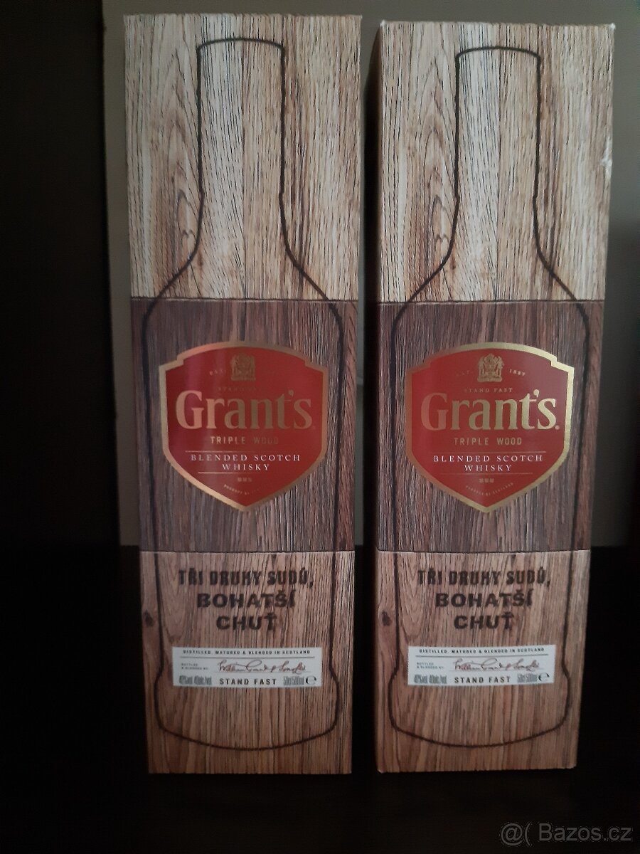 Grant's Whisky, 40 %, 0,5 l, DVĚ Dárková balení