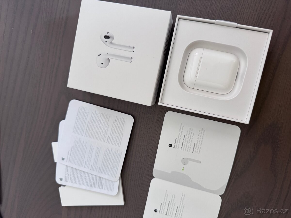 Prodám Originál AirPods 2 s bezdrátovým nabíjecím pouzdrem