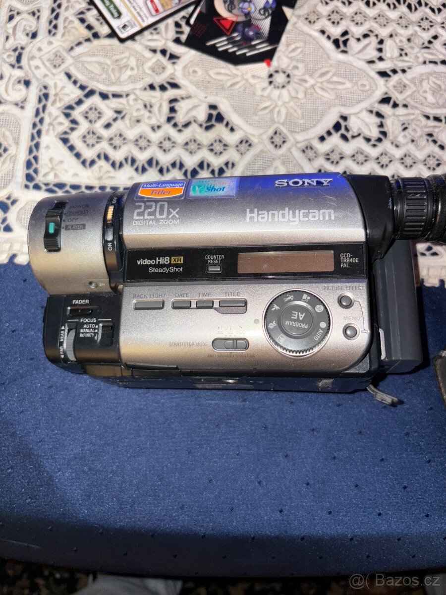 Sony Handycam Hi8 XR – videokamera, funkční