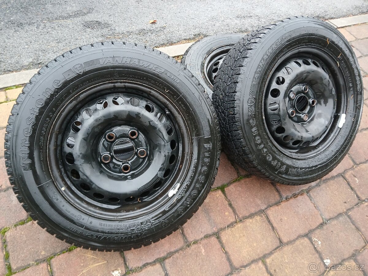 Plechová kola,sada,5x120,ET51,FIRESTONE,215/65 R16C,2x10/2x7