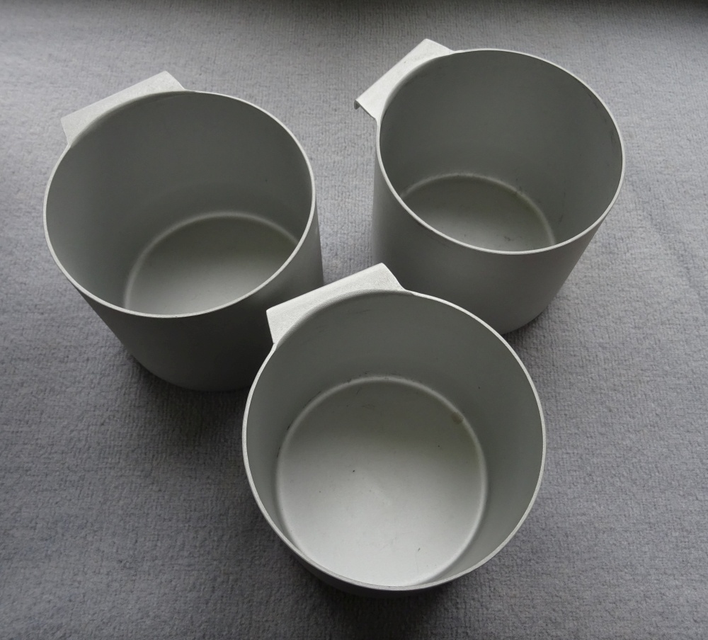 Závěsné úložné kontejnery / nádoby - hliník - 3 ks