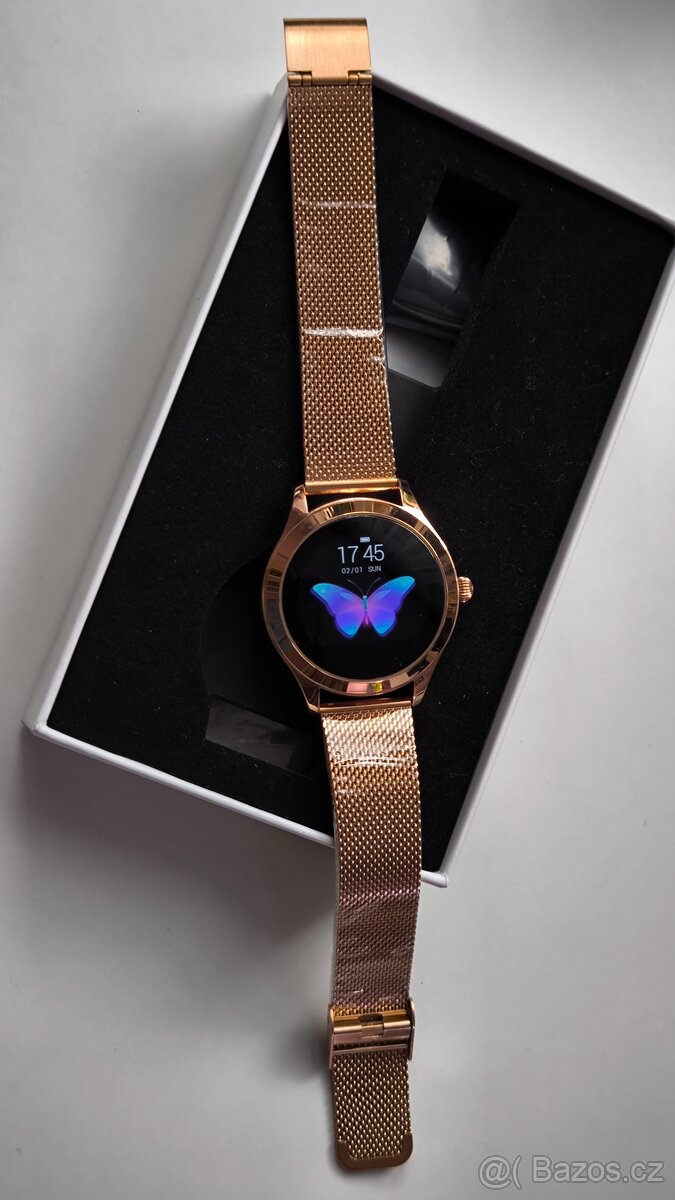 Dámské nádherné chytré hodinky KW10 Rose Gold