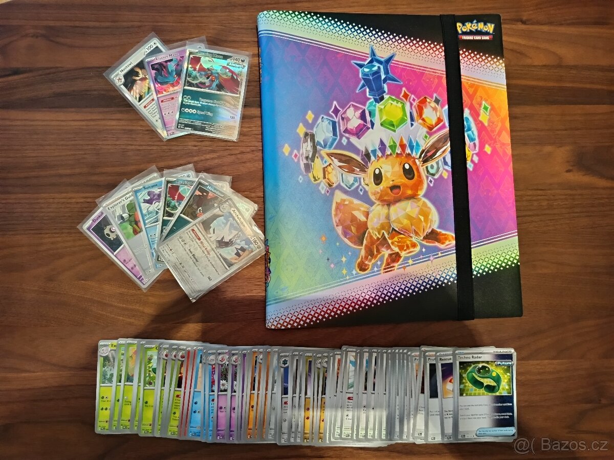 Pokémon Prismatic Evolutions set karet + Album v12