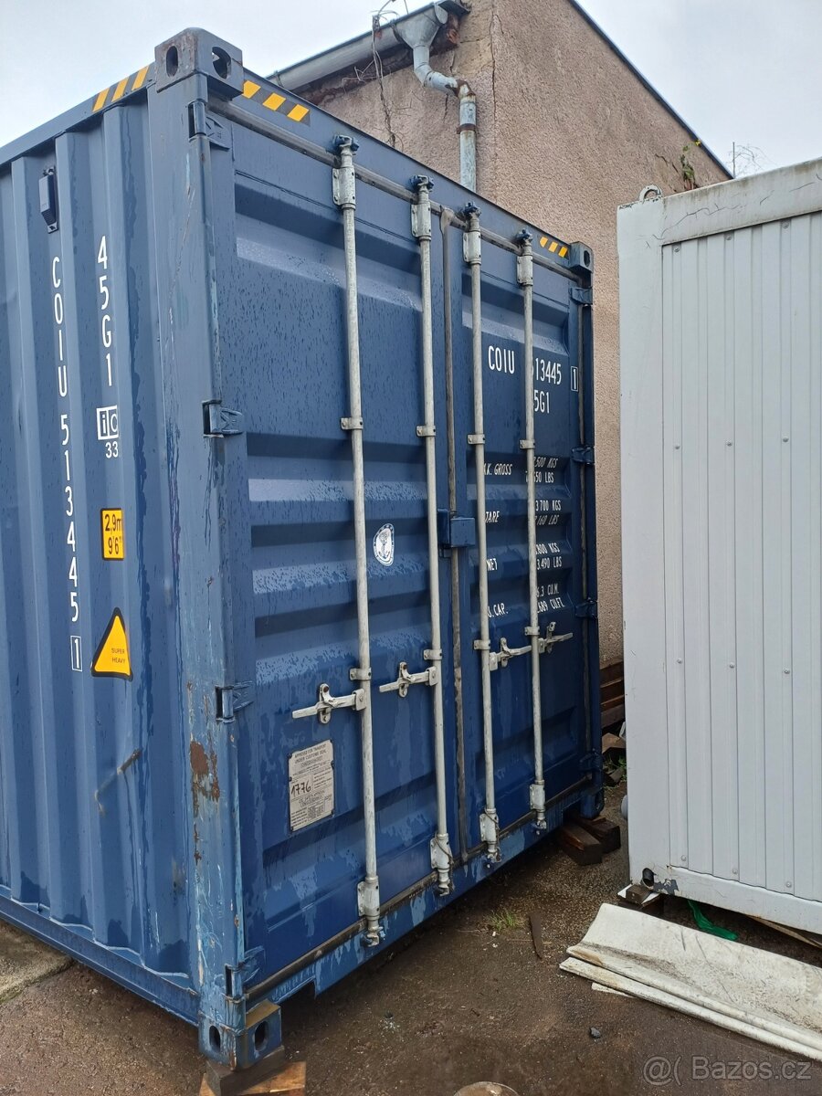 Lodní kontejner 40' HC zánovní, RAL 5013, skladový kontejne