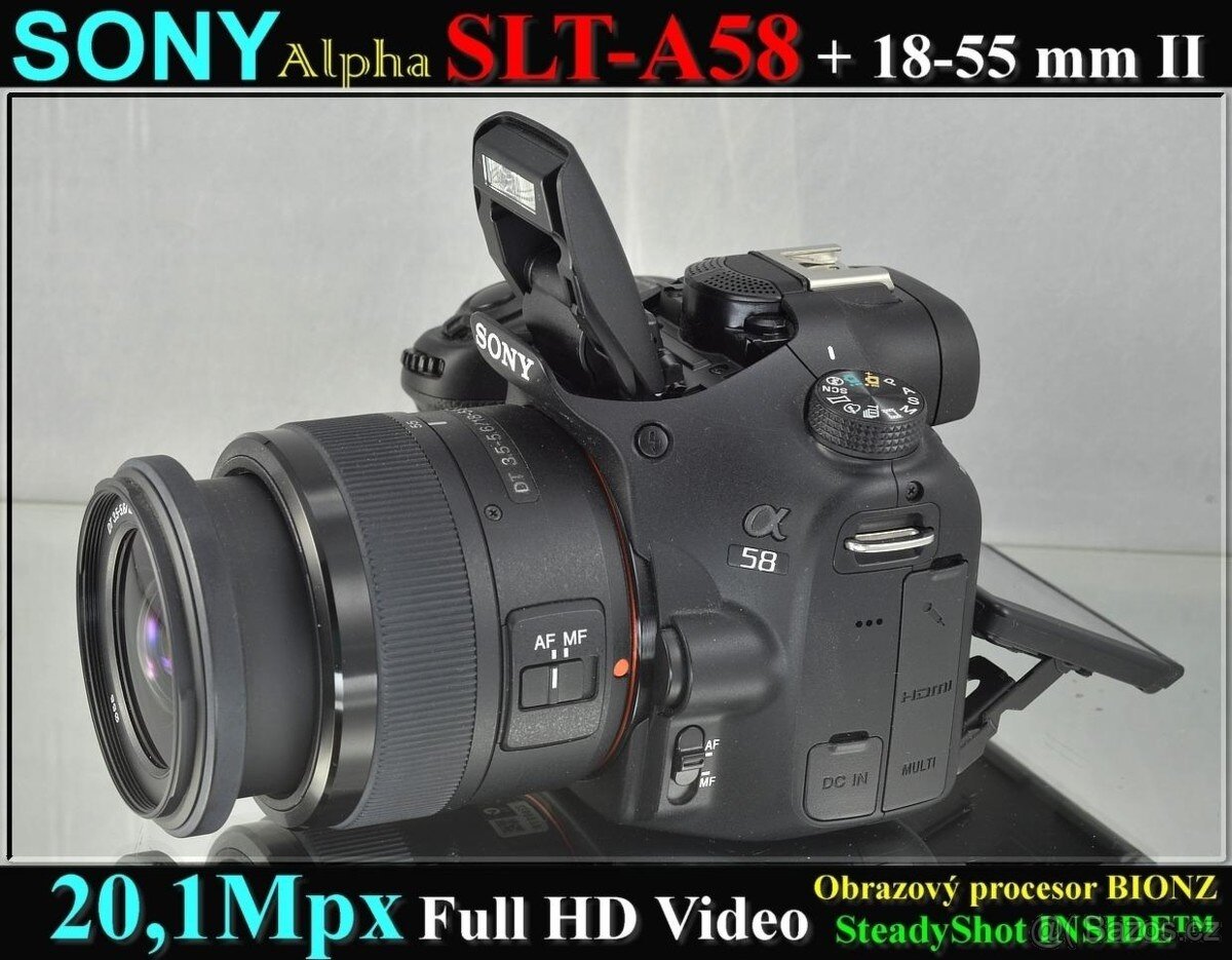 Sony SLT- A58 + Objektiv Brašna1500 Exp.