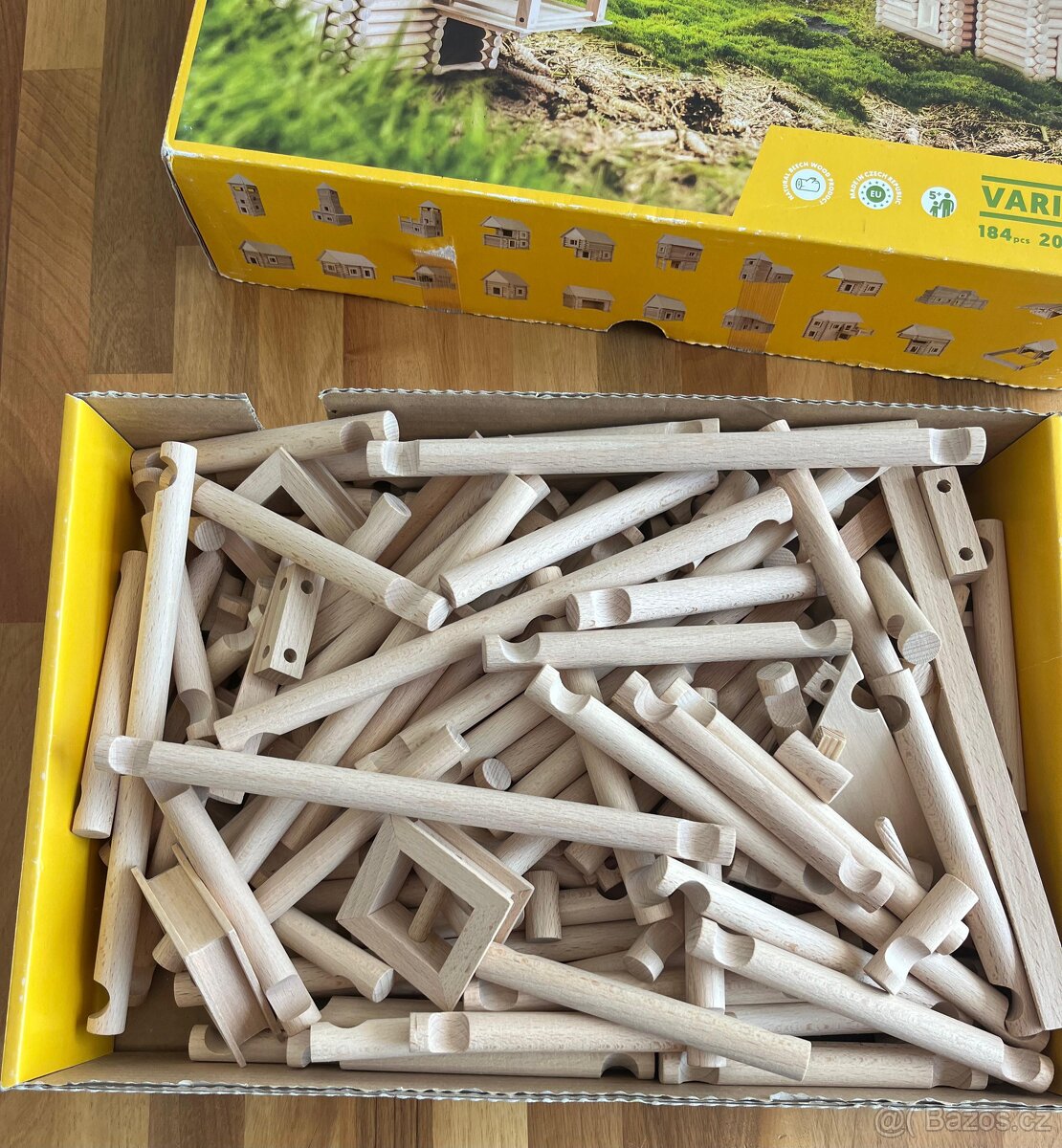 Prodáme dřevěnou stavebnici Walachia Vario XL, 184 dílků