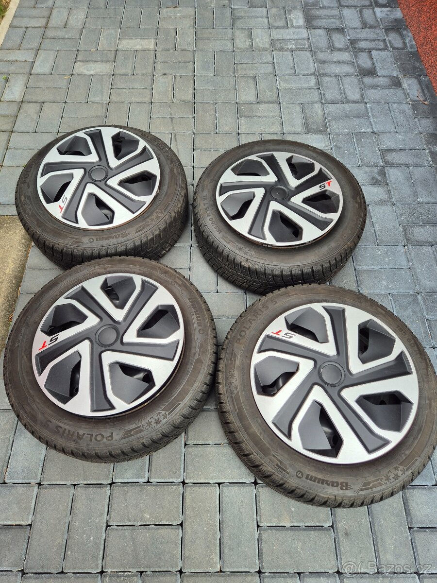 Kola 5x100 s pneu BARUM POLARIS 185/60 R15 7mm