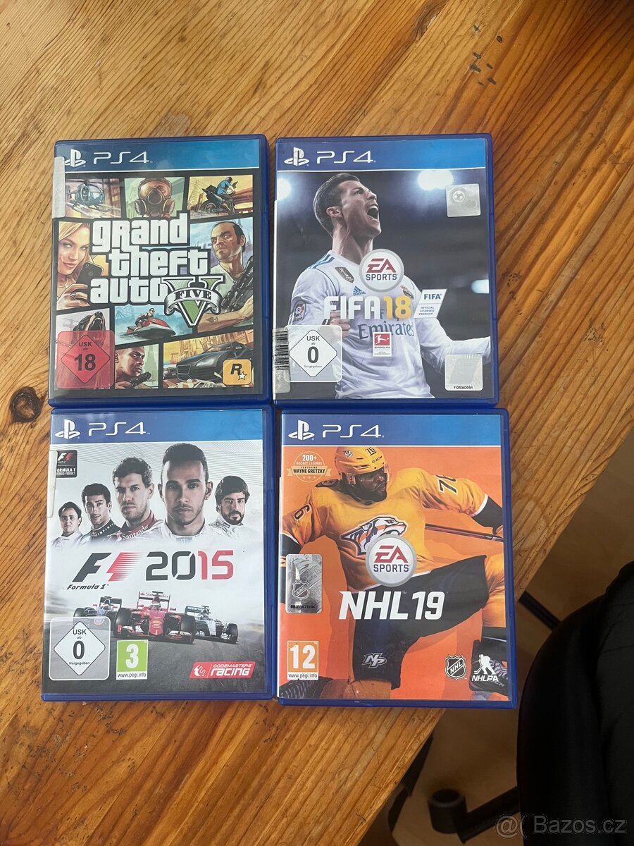 Prodám starší hry na PS4 - GTA V a  FIFA 18
