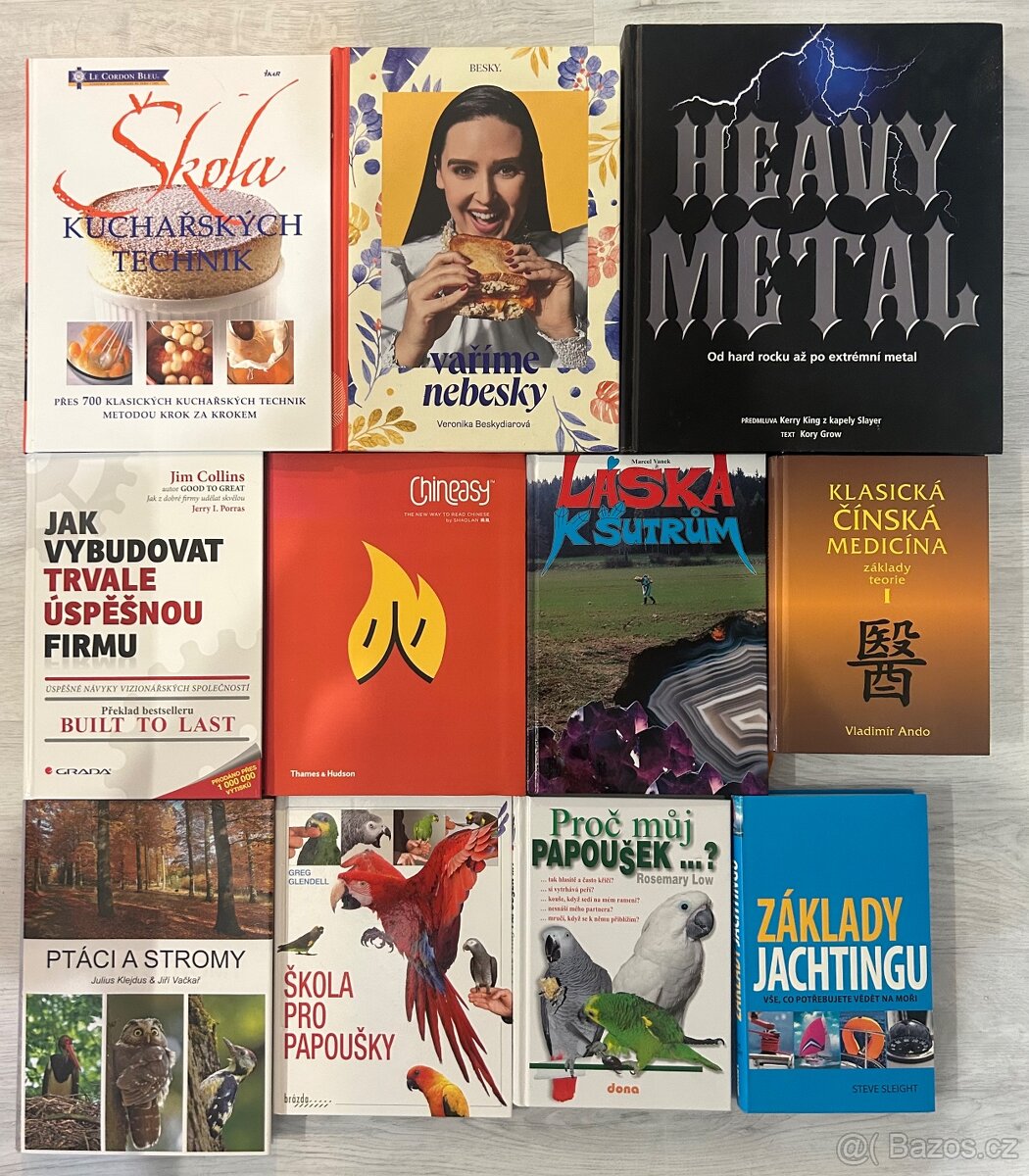 Prodám mix knih - heavy metal,výchova, pedagogika, papoušci: