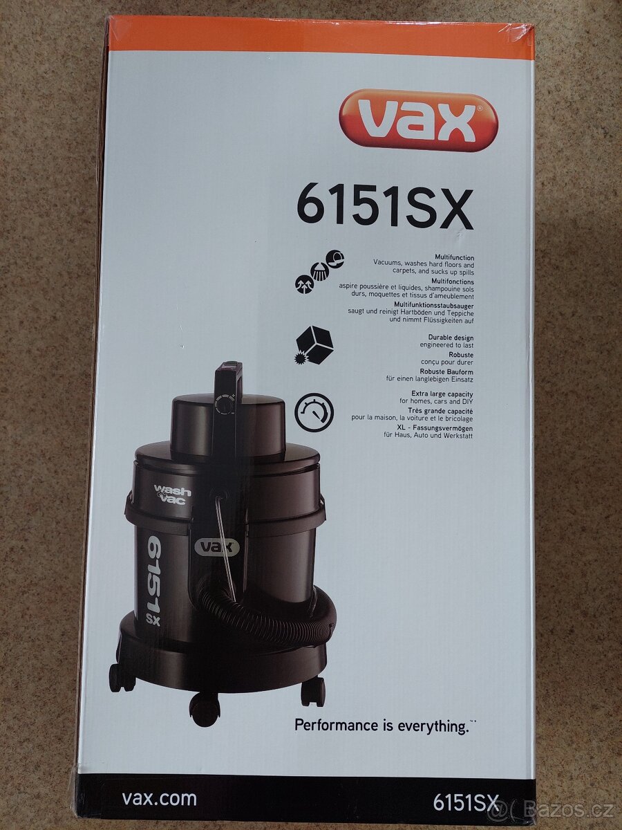 Nový Vysavač VAX 6151SX Suché/Voda 1500W