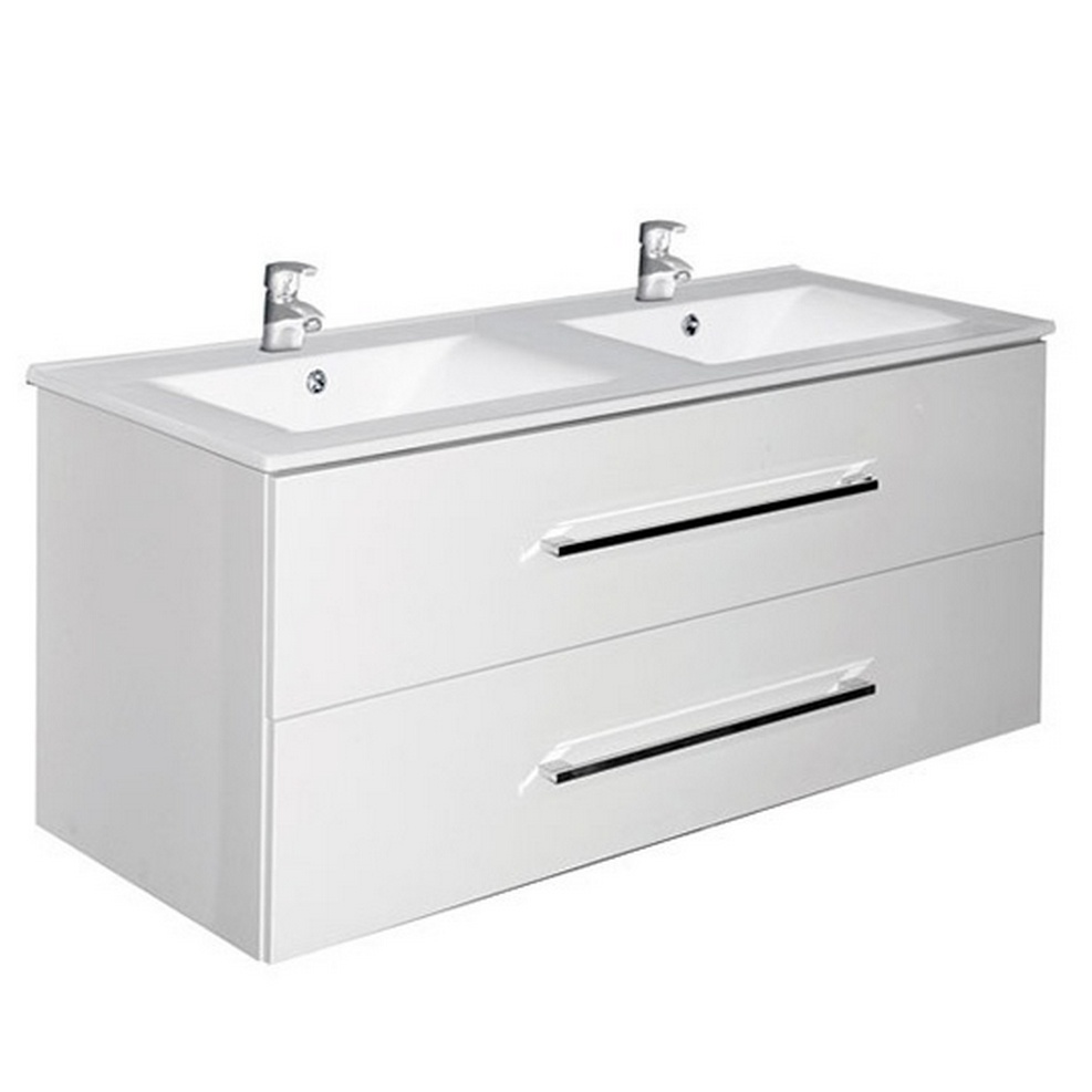 Závěsná koupelnová skřínka s dvojumyvadlem- nová