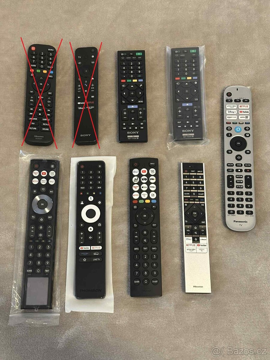 Diaľkové ovládače na TV rôzne