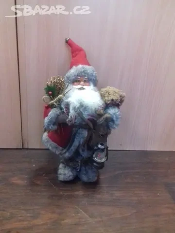 Santa s lucernou - vánoční dekorace, 35 cm
