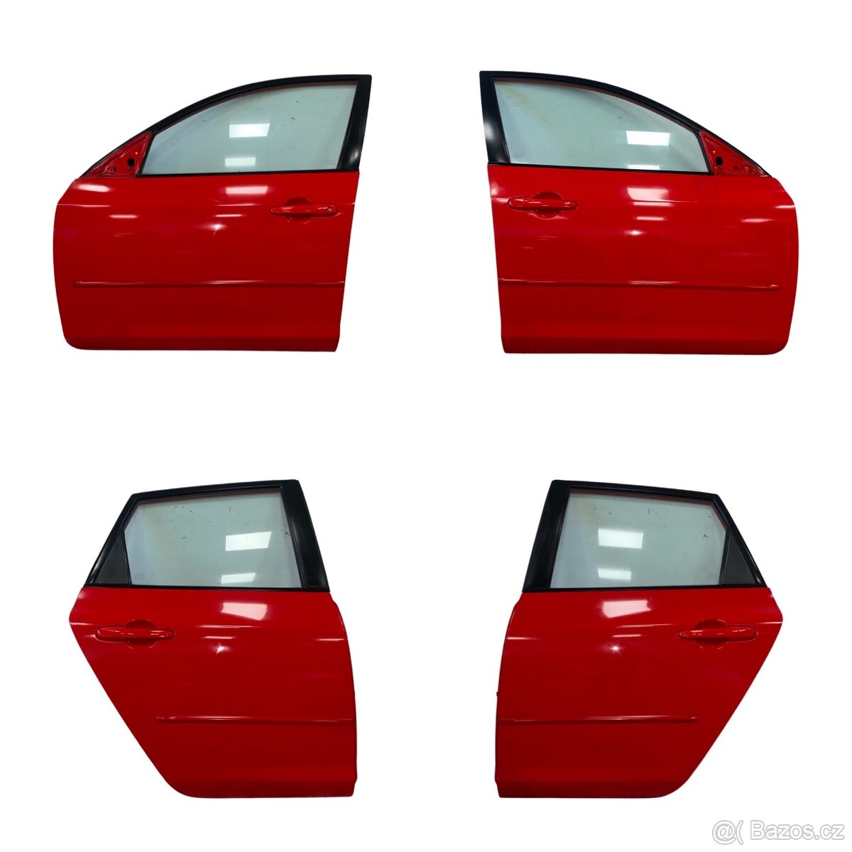 Všechny dveře červená barva A4A TRUE RED Mazda 3 MPS 2006