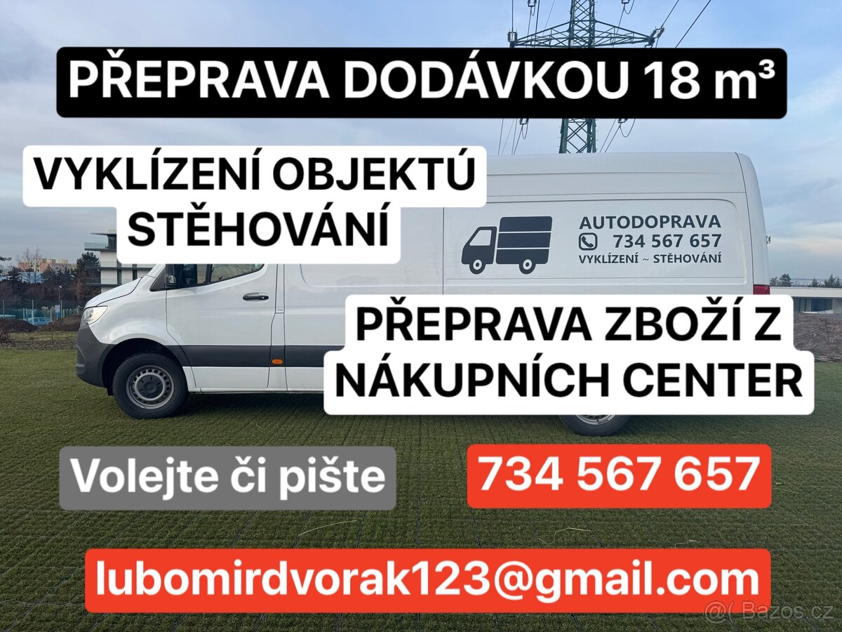 Cenově dostupná přeprava dodávkou
