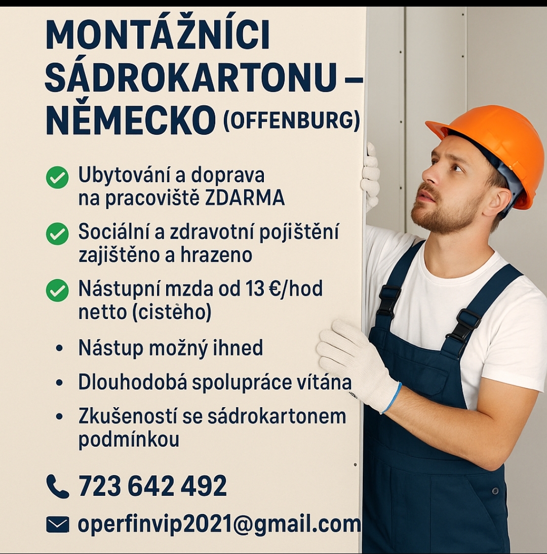 Hledáme sádrokartonáře a fasádníky
