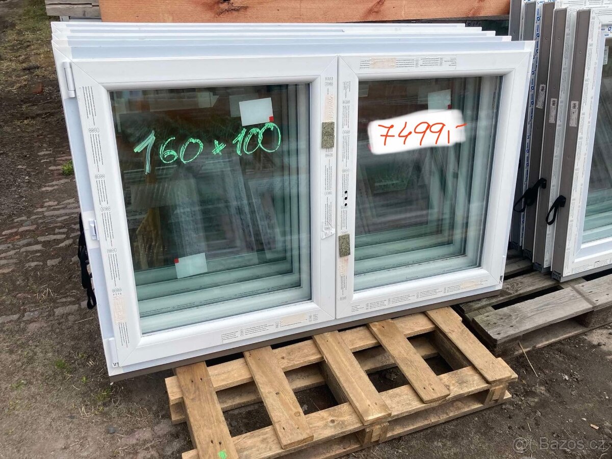 Prodám plastové okno 160x100 dvoukřídlé