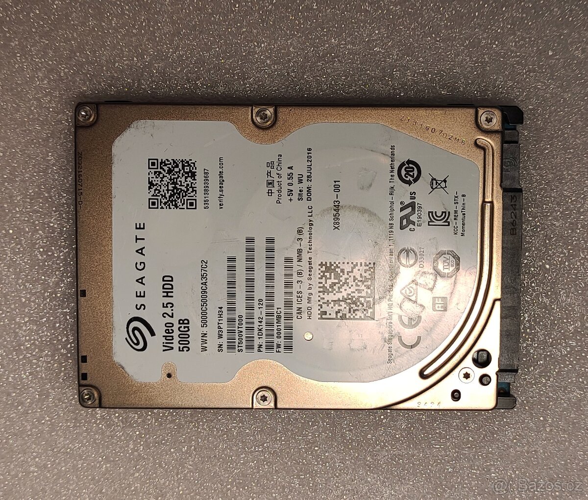 HDD disk 2,5 do notebooku a pc, Seagate Video 500GB