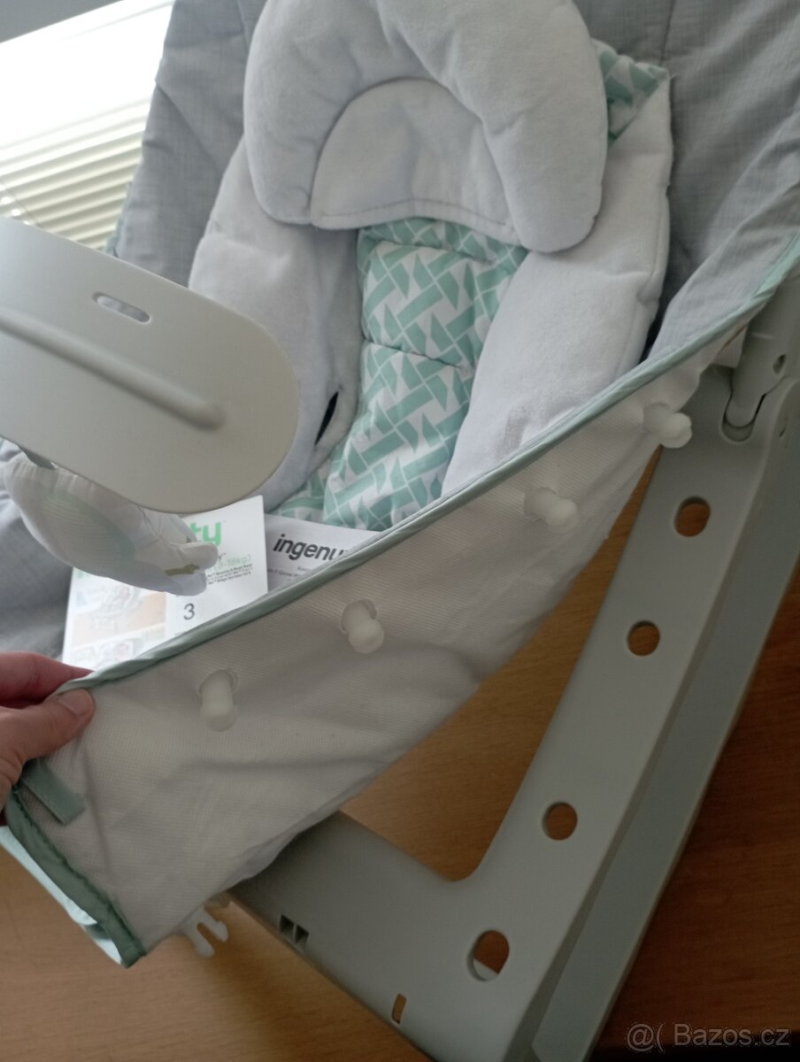 INGENUITY Houpátko vibrující 3v1 Keep Cozy Weave 0m +, do 18