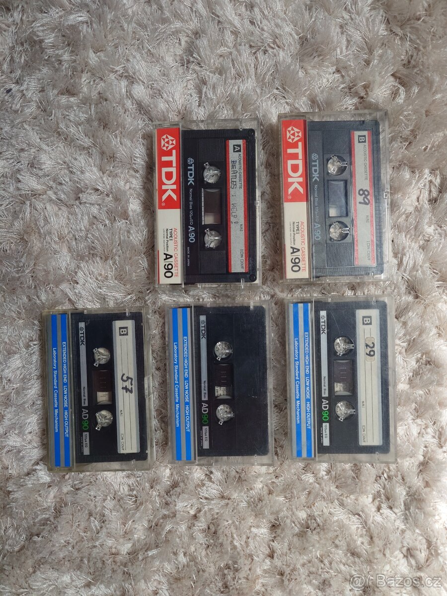 Audio kazety TDK (A, AD Made in Japan )