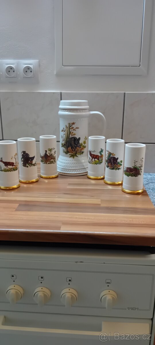 Porcelánová sada pro myslivce