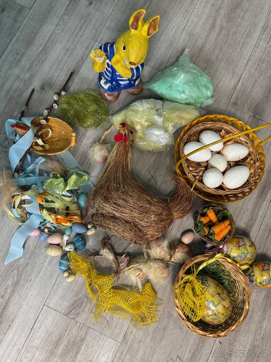 Velikonoční dekorace, zajicek, vajicka
