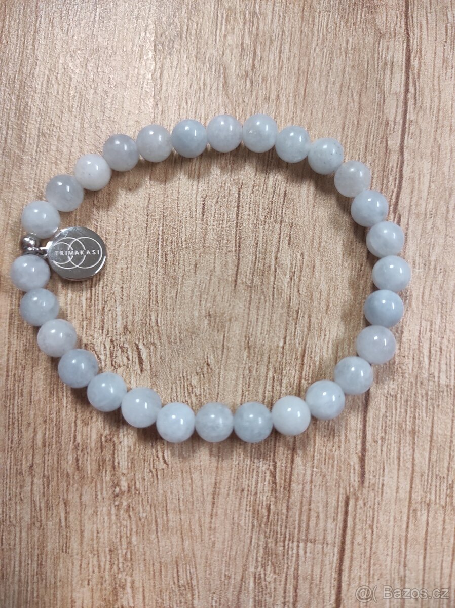Trimakasi náramek z přírodního aquamarínu