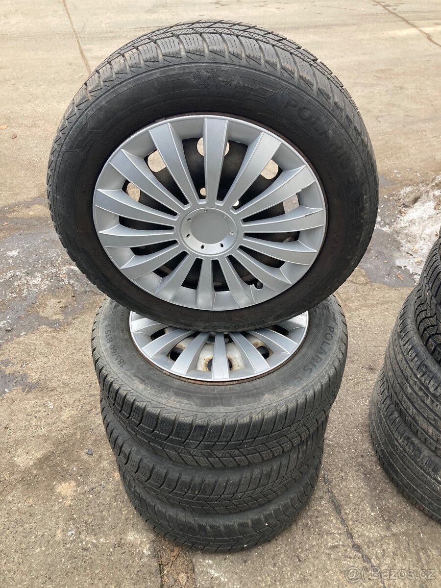 185/60/15 zimní na diskách 5x100