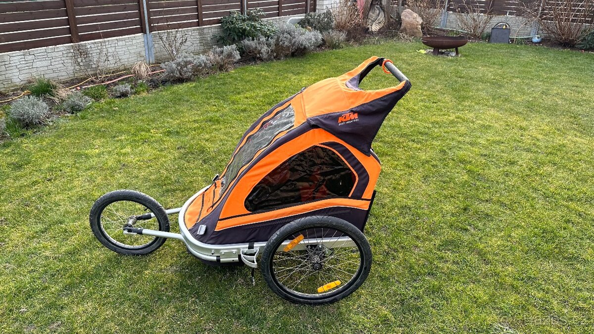 Dětský vozík za kolo KTM ala Chariot pro 2 děti