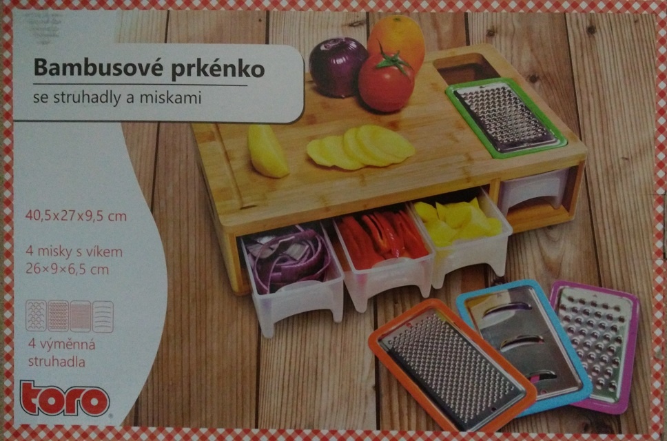 Nová krásná velká krájecí bambusová deska + kruhadla eko bio