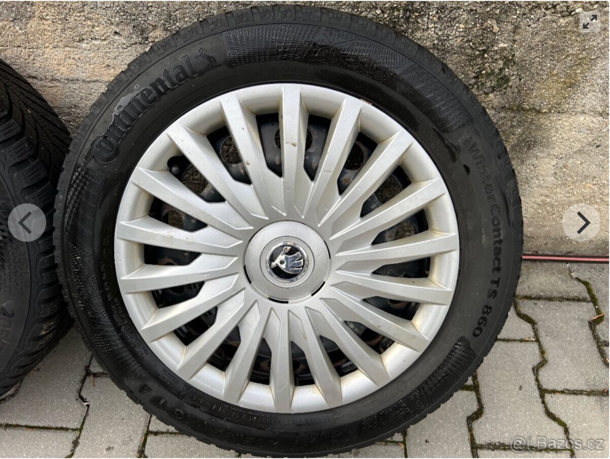Zimní sada plechových disků R16 - 5x112 - ŠKODA