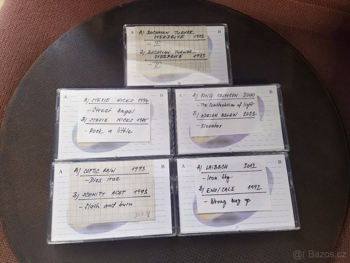 MC kazety Raks, TDK, Sony, Maxell, Basf atd.